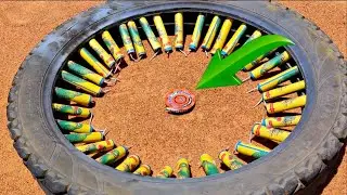 EXPERIMENT:Tyre vs Kuruvi Bomb Testing | Amazing Reaction