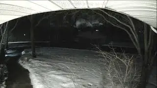 Unidentified hovering object on security camera