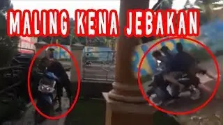 Lucu! Mancing Maling Motor, Maling Masuk Jebakan Warga !
