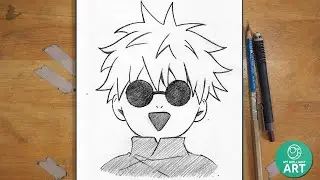Cute Gojo Satoru - Easy Drawing Tutorial For Beginners