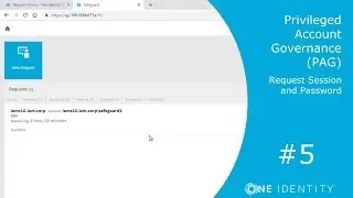 One Identity Manager | Privileged Account Governance #5 | Request Session and Password