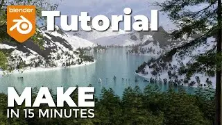 Create this BOB ROSS Style Landscape in Blender in just 15 minutes! Complete tutorial start finish.