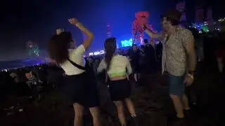 Fireworks and dancing at Beautiful Days Festival 2023
