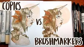 COPIC MARKERS vs WINSOR & NEWTON BRUSHMARKERS ~ Art Supply Face Off
