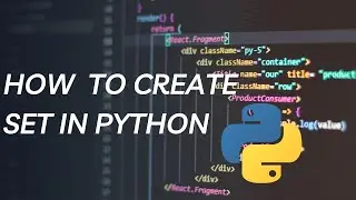 How To Create Set in Python (Python Tutorial for beginners)