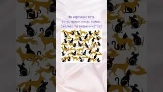 Сколько котов на картинке? Тест на внимательность. 
