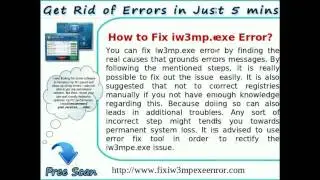 Resolve the occurrence of iw3mp.exe Error
