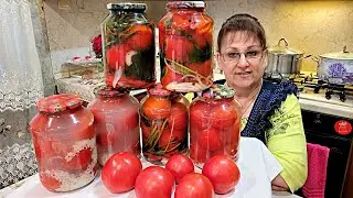Tomatoes for the winter so fast, I haven't closed yet. Awesome tomatoes! 2 recipes at once!