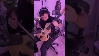 slowly but surely getting my bowing and articulation under my fingers on my new guitarviol