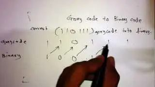 Gray code to binary conversion