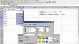 Excel  Change the color of a cell based on a certain condition (snehashis)