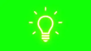 Abstract light bulb animation green screen video footage