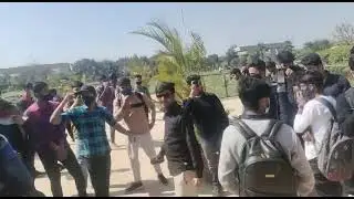 Protest in GALGOTIAS UNIVERSITY against OFFLINE EXAM 😬