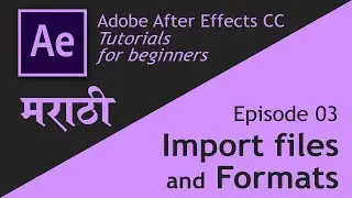 Adobe After Effects | Basic course | Episode 03 | Import file formats | Marathi