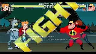 mugen fry and bender vs mr incredible and elastgirl