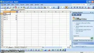 Using Merge and Center in MS Excel