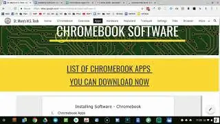 Installing Apps Chromebook