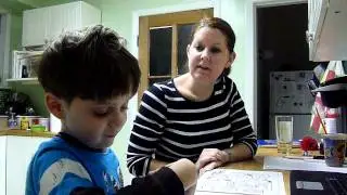 Rory and Mom doing Speech homework