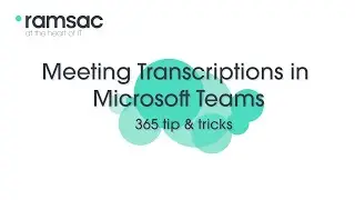 Transcription in Microsoft 365 Teams