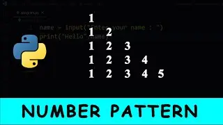 Python Program To Print Number Pattern in Right Triangle Shape | 02