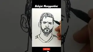 SATU GARIS menggambar MESSI #menggambar #belajarmenggambar #messi #lionelmessi #sepakbola #shorts