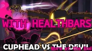 NIGHTMARE CUPHEAD VS THE DEVIL (Indie cross Aftermath) With Healthbars.