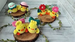 Crochet chicken tutorial, crochet chicken from plush yarn, crochet chicken