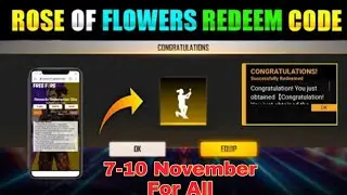 Free Fire Redeem Code Today | 7 November Redeem Code Free Fire | FF Redeem Code Today 7 November