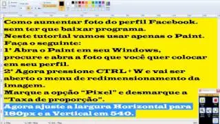 COMO AUMENTAR FOTO DO PERFIL DO FACEBOOK