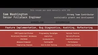 Project Overview | My Resume is an SVG