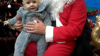 Baby loves Santa