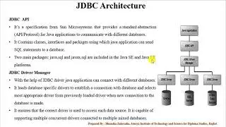 JDBC Architecture and API Components in Gujarati - Bhumika Zalavadia