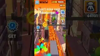 Don't miss coin challenge 😈| 💯% coin challenge #shorts #subwaysurfers #games