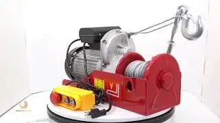 BEAMNOVA 2200lb (1 Ton) Electric Hoist Lift Overhead Winch 4.92 Ft Remote Control Hook Pulley