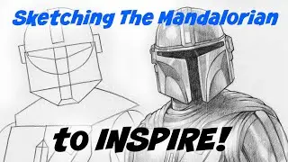 Sketching the Mandalorian to Inspire. How to draw. Beginner Friendly.