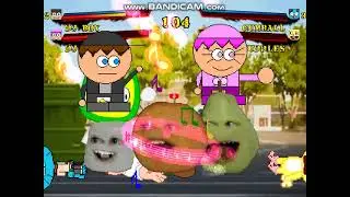 mugen-DJ Boy, DJ Girl, Neon The Flame And Annoying Orange Vs Gumball, Cuddles, Nibbles And Peter