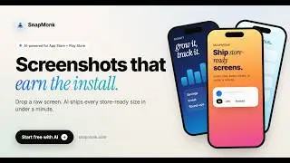 SnapMonk - AI Screenshot generator for your App store and Play Store listing (SnapMonk Demo)