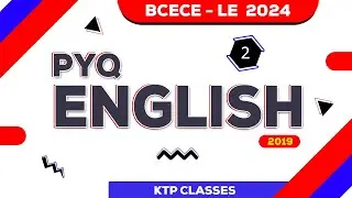 English Previous year 2019 Part-02|Detailed solution|BCECE LE 2023