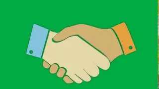 Animated Handshake Green Screen