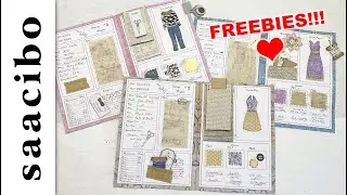 Sewing Junk Journal Page Ideas & FREEBIES #junkjournalpageideas