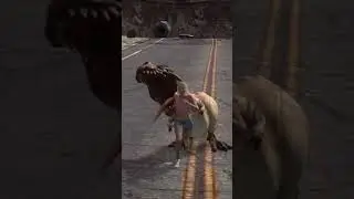 Dinosaur attack a girl | Dinosaur bite the girl. #animation #3dgame #iclone8 #dinasaurs #trex