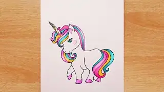 UNICORN - Easy Step by step | How to draw Unicorn easily
