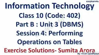 Class 10 | Code 402 | Database Session 4 Exercise Solution | Fully Solved | Sumita Arora | OOo BASE