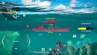 Hunting Aircraftcarrier with JS TAIGEI submarine : Modern Warships