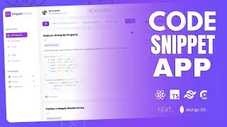 Full Stack Code Snippet App With React, Next Js and TypeScript