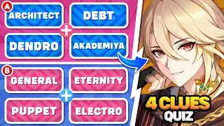 GUESS THE GENSHIN CHARACTERS BY 4 CLUES 🔍🕹️| GENSHIN IMPACT QUIZ