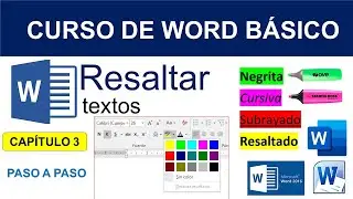 CURSO DE WORD BÁSICO | Capítulo 3 | RESALTAR TEXTOS