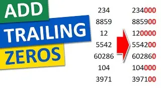 How to Add Trailing Zeros in Microsoft Excel | Add Zeros After Numbers