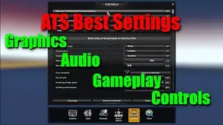 American Truck Simulator, Graphics, Audio, Controls Settings.