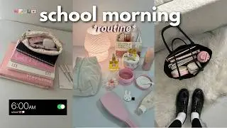 grwm: 6am SCHOOL MORNING ROUTINE 📓🎀📝*realistic*